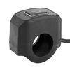 Motorcycle Handlebar Switch, Waterproof 22mm 7/8in Handlebar Switch Control Motorcycle Handlebar Light Switch Push Button on off Switch with White LED Indicator