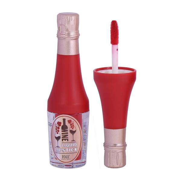 Red Tined Long Lasting Matte Lipgloss in Bottle Shape Container (02, 1)