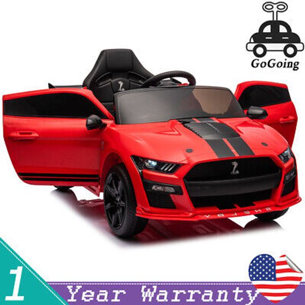 12V Ride On Car Ford Mustang Shelby GT500 Kids Toy w/ Remote Controlt for Age 3+