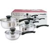3Pc Stainless Steel Saucepan Cookware Pot Set New