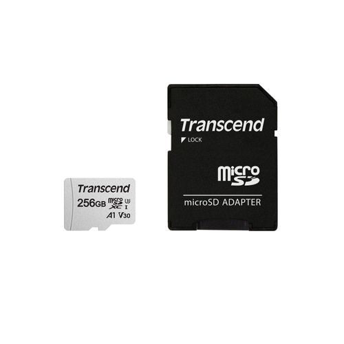 Transcend TS256GUSD300S-AE MicroSD Card, 256 GB, UHS-I U3 V30 A1 Class 10, Data Recovery Software Provided (English Language Not Guaranteed), Confirmed Compatible with Nintendo Switch