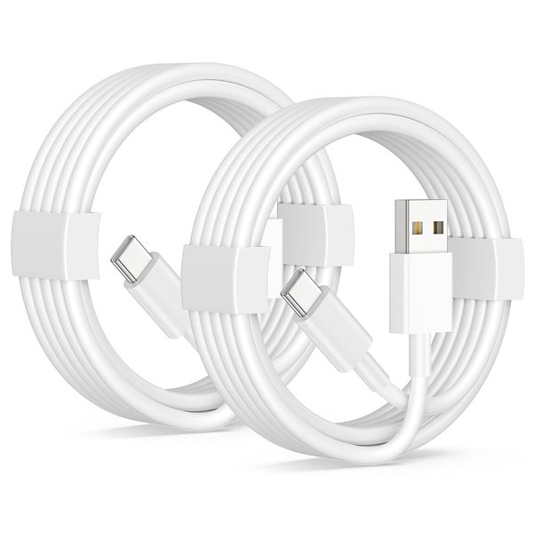 USB C Cable, iPhone 16 15 Charging Cable, 3A Rapid Charging, USB-C & USB-A Cable, 2-Pack Type, Type C Charging Cable, Ultra Durable, High Speed Data Sync, Compatible with iPhone 16 / 15, Xperia,