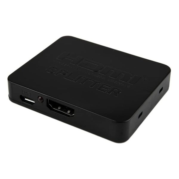 BabbleCom HDMI Splitter, HDMI Splitter, 1 Input, 2 Outputs, 4K Full HD, 3D Distribution, Simultaneous Output, AV, Blu-ray, Games, PS4 PC