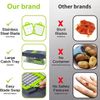 Multifunctional Vegetable Slicer with Accessories, Sharp Blades for Fruits and Vegetables