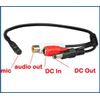 Mini Mic Audio Microphone Cable for CCTV Security Camera Mic With Power Cable