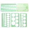 HXSYKJDM 5PCS Circle Stencil Template, Premium Plastic Circle Template Geometric Stencils for Drawing
