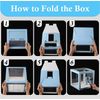Baby Shower Boxes Party Decorations - 4 pcs Blue Transparent Balloon Boxes