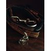 Spiderweb dog collar. 13"-17". 58" leash