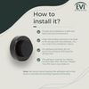 EVI Herrajes Wall Mounted Door Stop (Black Laquered - Black Rubber)