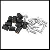 Hihaha 10pcs M5 5mm Motorcycle Windscreen Screw Fairing Bolt Silver Tone Durable Material