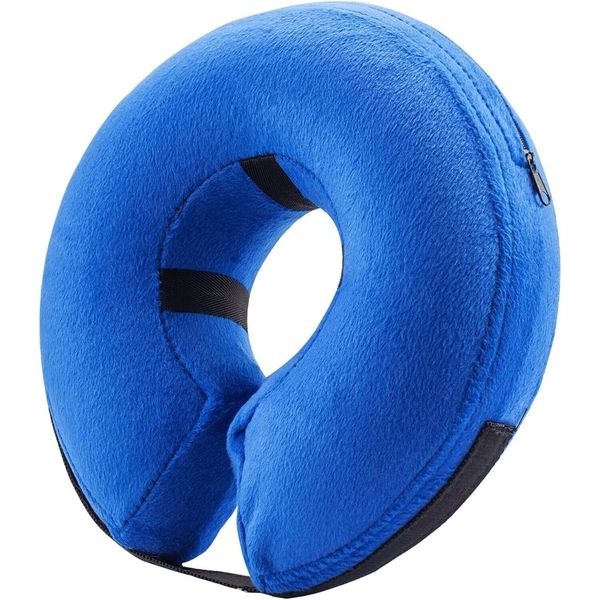 Protective Inflatable Collar for Dogs Soft Pet Recovery Collar  Large Blue