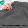 Ev Dekor Double Fitted Sheet Soft 100% Microfiber 30cm Deep Pocket Bed Sheets - Charcoal (137 x 190) Cm