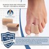 Dr. Frederick's Original Fabric Toe Protectors - 2 ct - Bunion Relief Toe Spacer Set - Fabrigrip Separator Caps for Men & Women