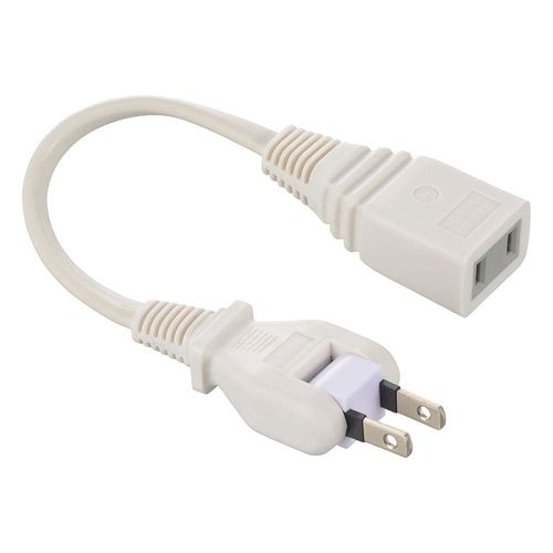 Ohm Electric HS-T1015SP22 00-1610 OHM Extension Cord, Indoor Use, Power Strip, 1 Port, 5.9 inches (15 cm), Free Plug, 180 Degree Rotation Plug, White