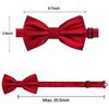 Alizeal Mens Solid Color Adjustable Bow Ties, Wine Red