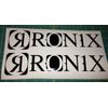 RONIX W/R LOGO DECAL STICKER BLACK YOU GET 2!!