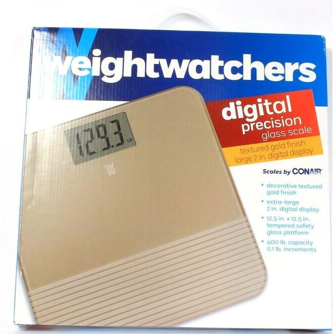 NEW CONAIR WEIGHT WATCHERS GLASS ELECTRONIC SCALE - health and