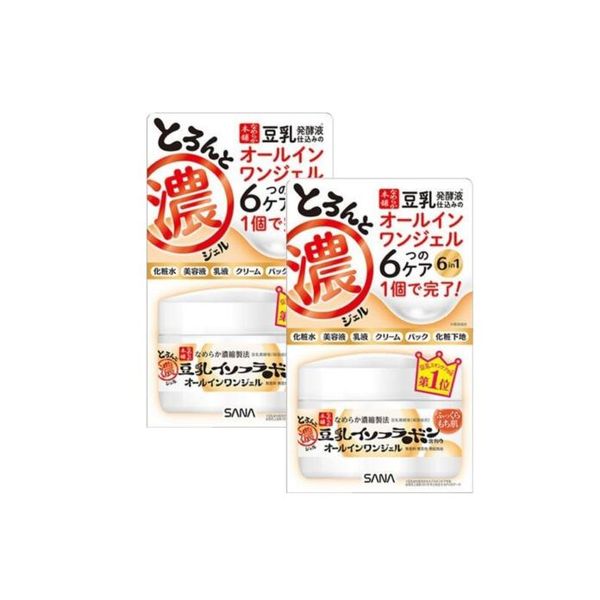 5x points during the marathon 2-pack set Smooth Honpo Thick Gel 100g x 2 packs All-in-one gel Basic cosmetics Lotion Serum Emulsion Pack Makeup base Penetration Moisturizing Cream Soy milk Isoflavones Affordable Busy mornings Time-saving Bulk purchase