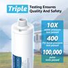 AQUA CREST RV Inline Water Filter  2 Pack with Hose Protector, Reduces Chlorine