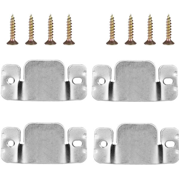 Mudder Universal Sectional Couch Bracket Sofa Interlocking Sofa Connector Bracket Couch Sectional Connectors with Screws Sectional Sofa Clips, 4 Pieces