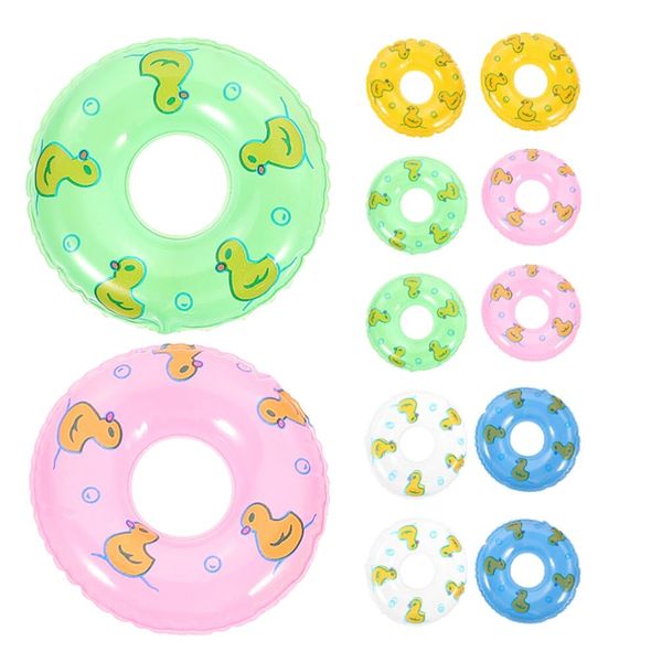 TOYANDONA Mini Swimming Ring Inflatable Swim Ring 20pcs Dolls Swimming Pool Party Favors Baby Pool Floats Swimming Rings Mini Swim Tube Swimming Ring Toys