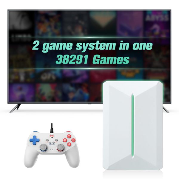 Retro Game Console Hdd 500GB, Plug and Play Video Game Console with Built in 38291 Game, Emulator Console Compatible with 50 Game Emulators, Playnite&Retrobat 2 Game Syatem in 1, Portable Game Console