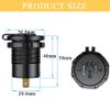 Dual USB Car Cigarette Lighter Socket Phone Charger Power Outlet W/LED Voltmeter
