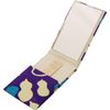 Kyoyu 029001201 Hand Mirror, Foldable, Compact, Etiquette, Portable, Toothpick, Japanese Pattern, Gourd, Purple, 1.6 x 2.8 inches (4 x 7 cm)