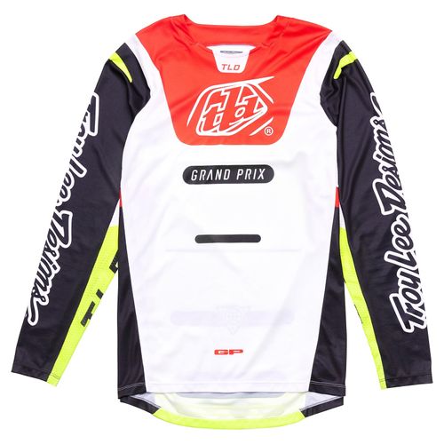 Troy Lee Designs GP Pro Youth Moto Jersey, Blends White/Glo Red, Large