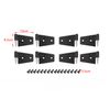 Replacement US Flag Pattern Door Hinges Kit for 07+ Jeep Wrangler JK & Unlimited