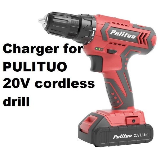 🔥ac adapter battery Charger for PULITUO 20V cordless drill tool