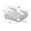 Bitray Wood Bed Plates Wood Bed Rail Hook Plates for Bed Frame Bracket Headboard Footboard Replacement - 4pcs