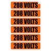 208 Volts Voltage & Conduit Markers | Stickers | Decals | Labels Electrical 6X