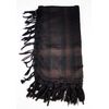 Tapp Collections Premium Shemagh Head Neck Scarf - Dark Brown/Black
