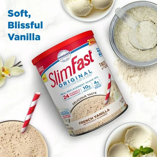 SlimFast Meal Replacement Shake Mix, Original, French Vanilla - 12.83 oz