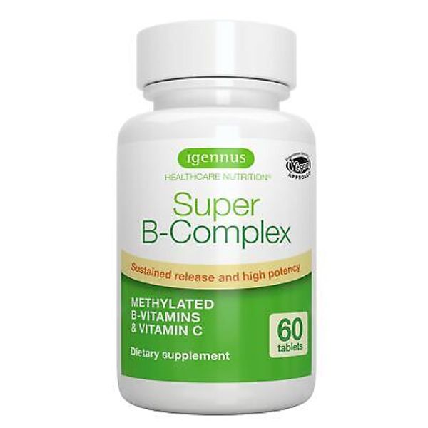 Super B-Complex – Methylated B Vitamins, Sustained Release, Clean Label, MTHF...