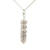 VIE Wire Wrapped Pencil Pendant, Silver Chain (Selenite)