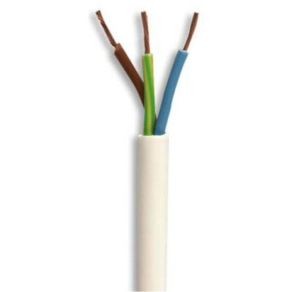 Ali's DIY 3 Core Round White Flex Flexible Cable 0.75 MM - 10 metre Cut Length
