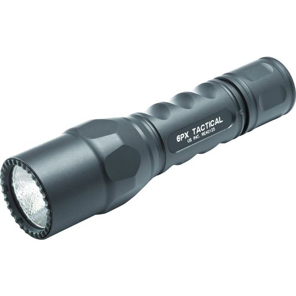 SureFire 6PX Tactical Single-Output LED Flashlight with anodizded aluminum body, Black