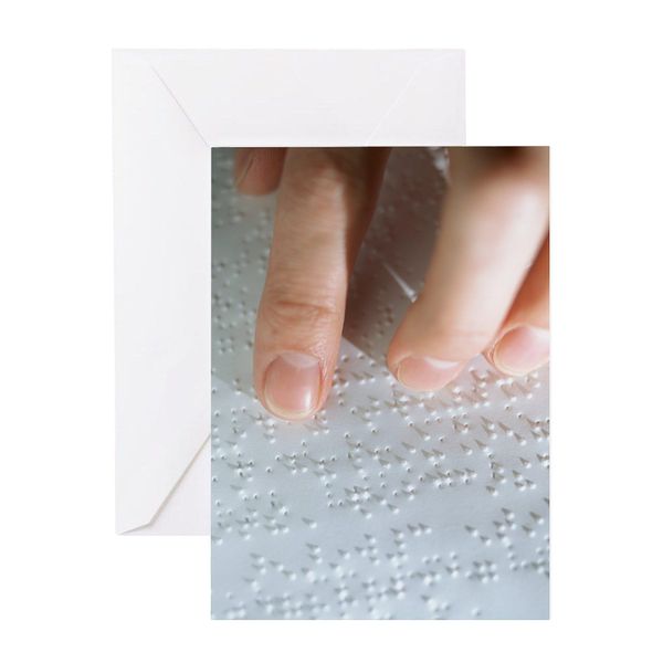 CafePress Braille Folded Greeting Card Matte