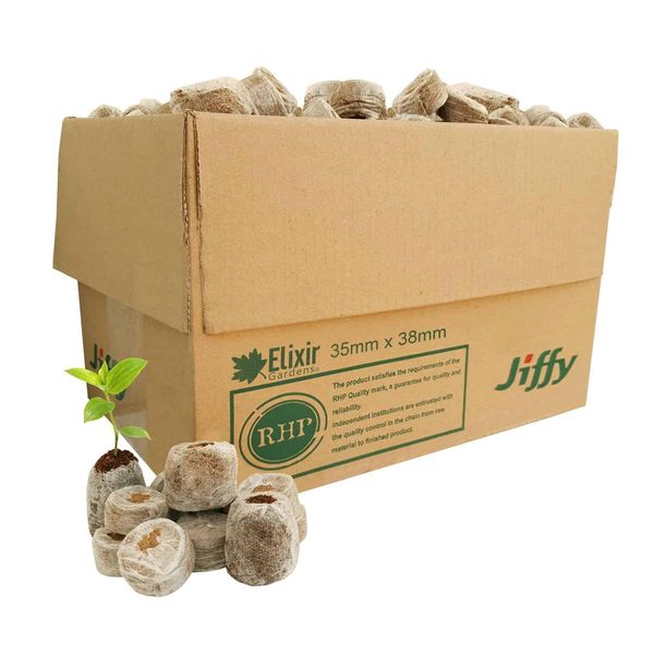 Elixir Gardens Jiffy Seed Starter Pellets for Propagation & Germination | 35mm x 150