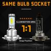2x H7 LED Headlight Bulbs Conversion Kit High Low Beam 6000K Super White Bright