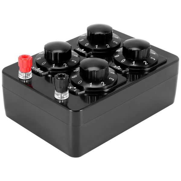 Cucioki 0-9999 Ohm Simple Resistance Box Precision Variable Decade Resistor Teaching Instrument