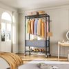 Rolling Clothes Rack,Heavy Duty Clothes Rack,3 Tier Adjustable Clothes Hanger,Wi