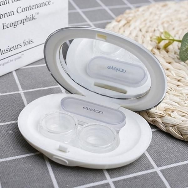 Icahn mirror lens case 2p set contact lens case