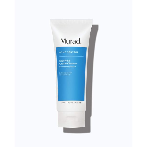 Murad Acne Control, Clarifying Cream Cleanser - Anti-Aging Time Release Face Cleanser (UPDATED PACKAGING) | Encapsulated Salicylic Acid Cleanser for Blemish-Prone Skin - Calming & Soothing Facial Cleanser, 6.75 Fl Oz