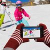 Fosmon T60004 Unisex Winter Touch Screen Gloves, Red and White