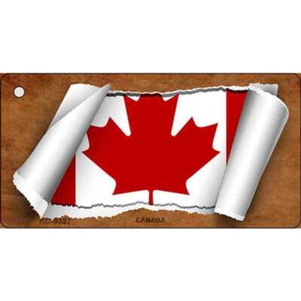 Canada Flag Scroll Novelty Aluminum Key Chain KC-9327