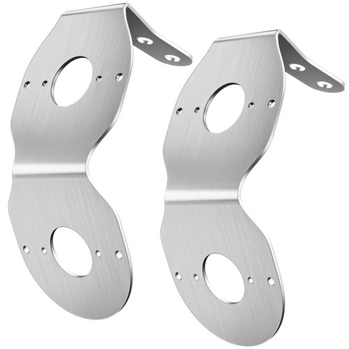 HOCHO Upgraded Dual-Slot Watermelon Light Bracket, Watermelon Mirror Turn Signal Bracket for 2 pcs Lights, Stainless Steel Turn Signal Mounting Plate-2 Pcs Metal Mounting Plate Holder