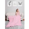 PacificPlex Plush Reversible Soft Preppy Leopard Throw Blanket 50 x 60 in., Pink-White